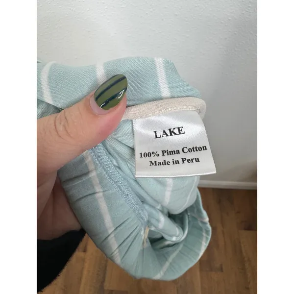 Lake Blue‎ Striped Pajama Pants Size Xsmall - Image 4