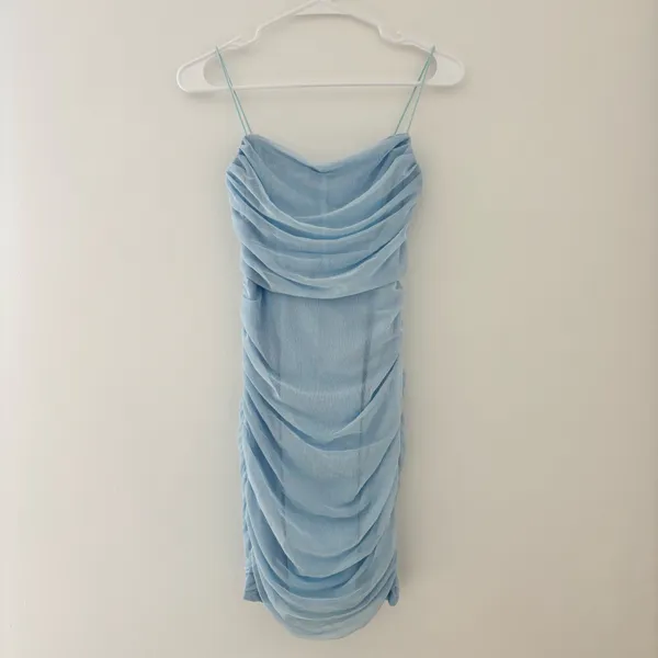 Princess Polly Light Blue Bloom Mini Dress - Image 3