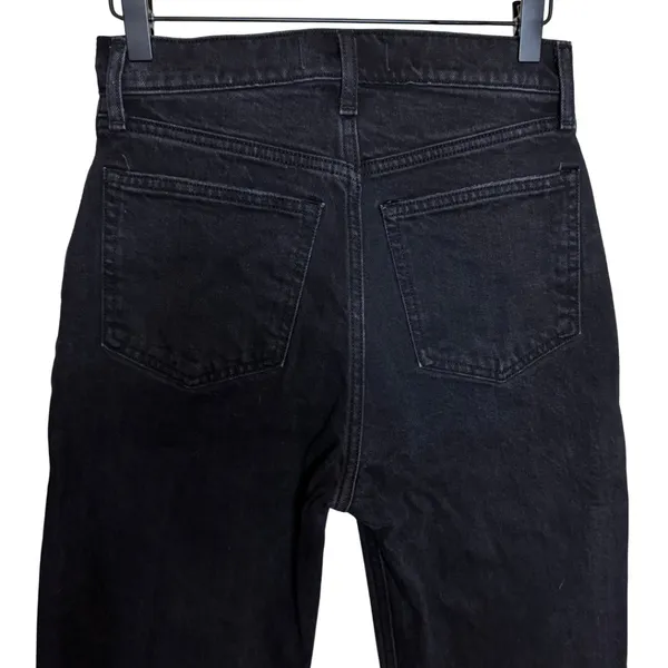Abercrombie & Fitch High Rise 90s Relaxed Jean Black Destroy Women's Sz 25 / 0R - Image 3