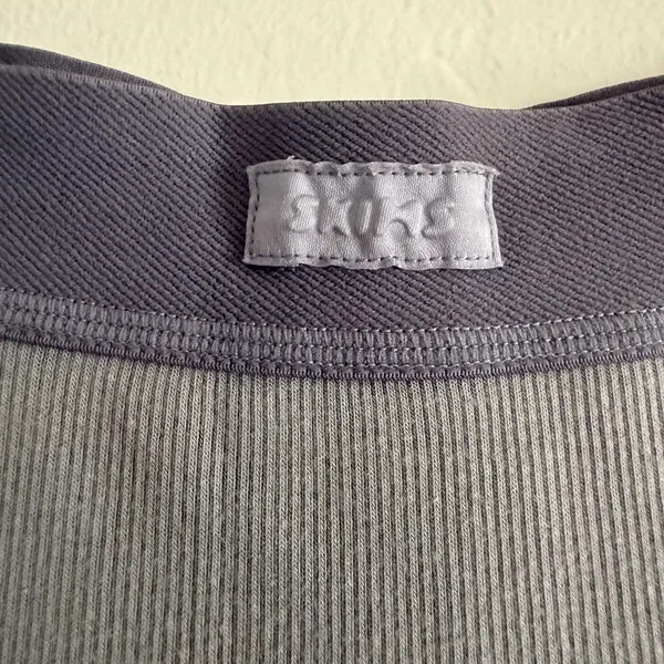 SKIMS Cotton Rib Legging Thermal Pants Dark Gray Medium - Image 3