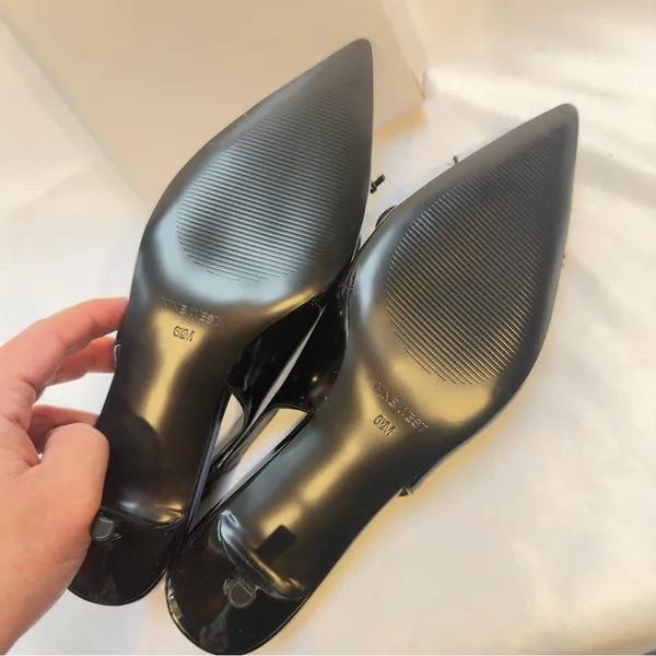 Nine West Evaa Pointy Toe Kitten Heel Pumps Faux Patent Leather Size 6.5- new! - Image 7