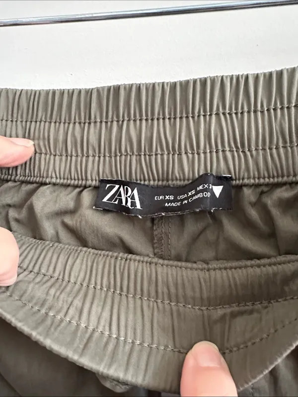 Zara army green cargo skort - Image 5