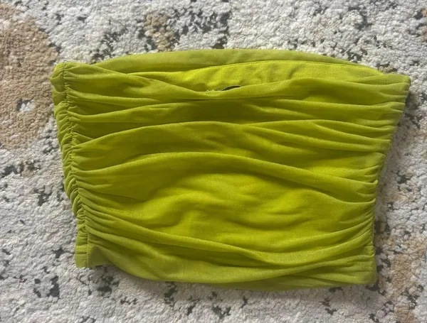 NWOT Zara Green Strapless Top - Image 6