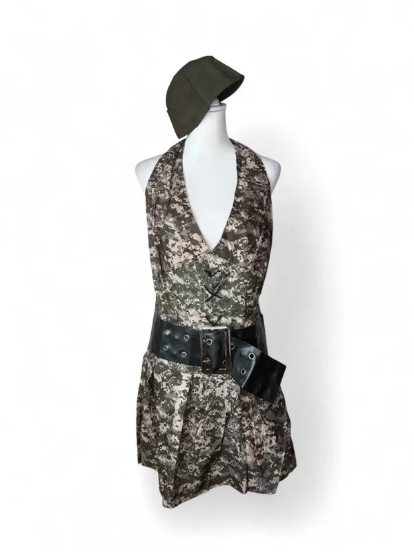 Sexy army Halloween costume Green Size M - Image 6