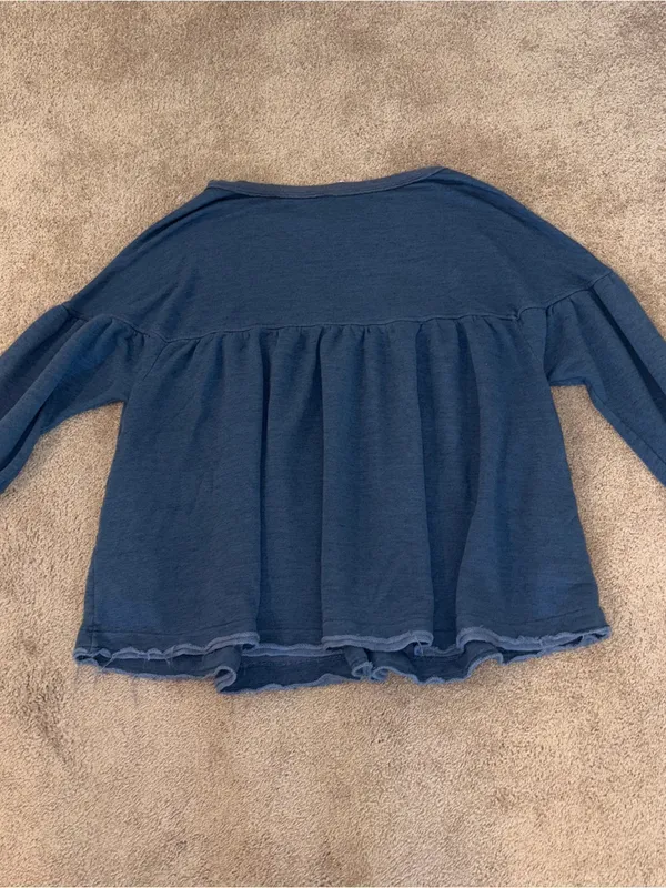 Women’s Navy Free People Prudence Pullover Size: L - Image 4