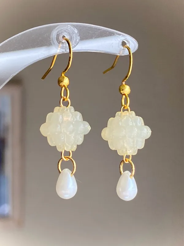 Handmade fairy cute Kawaii retro candy dangle earrings 💛 - Image 2