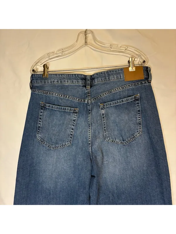 Aeropostale 90s High Waisted Wide Leg Jeans Medium Blue Denim Womens Size 12 - Image 3