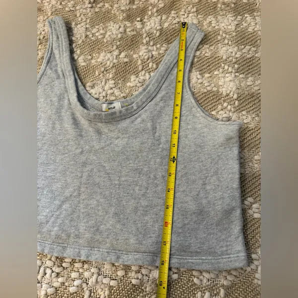 Aerie Crop Top Tank Top Gray Women’s Size M - Image 7