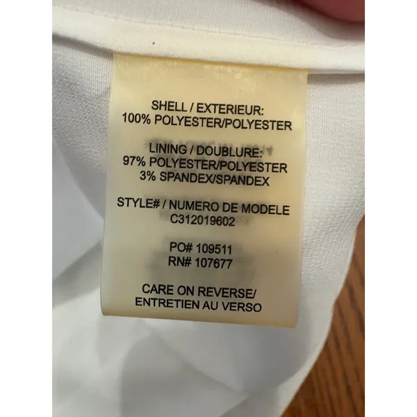 Alice + Olivia Pleated Chiffon Top Womens Small White Blouse C312019602 - Image 5