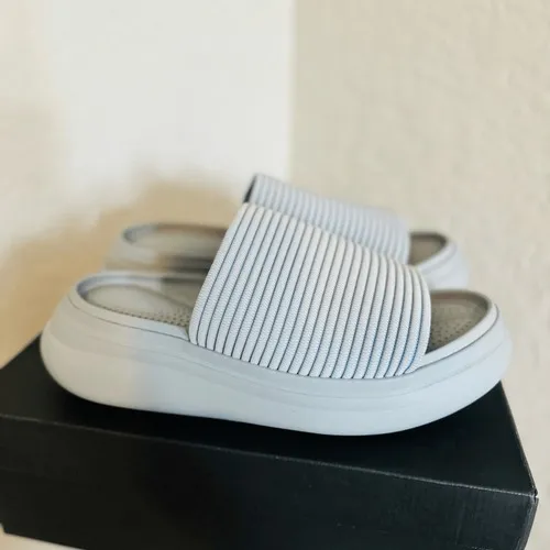 Rag & Bone Brixley Knit Slide Sandal, Gray/Blue, Size‎ 10 (Euro 40), NWT - Image 6
