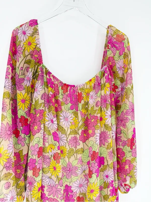 Show Me Your MuMu Briar Floral Mini Dress Women's M Boho - Image 5