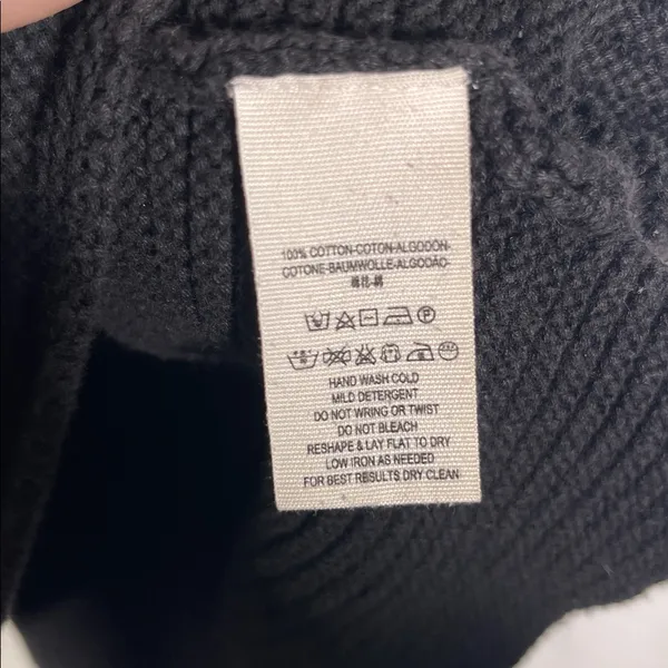 Free People Womens Black Turtleneck Sweater Ribbed Small - Image 3