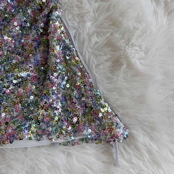Lulus Multi-Colored Sequin Strapless Mini Dress - Image 2