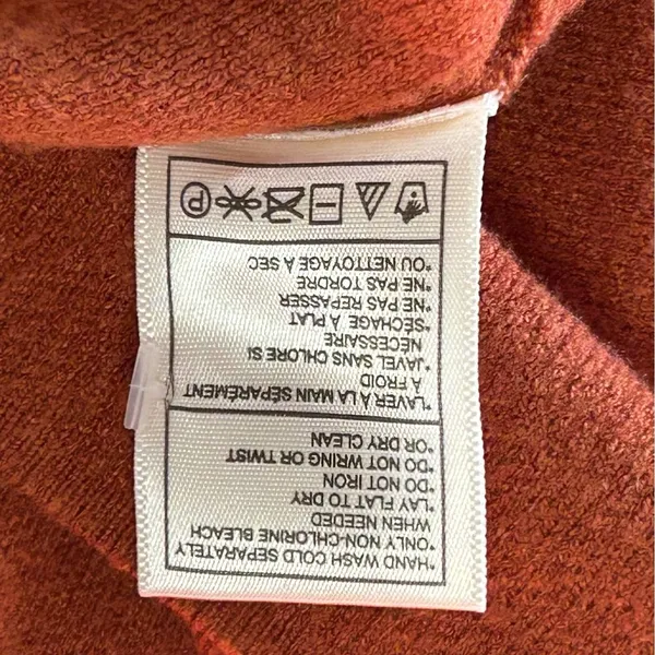 Betsey Johnson Knit Sweater Dress Fall Burnt Orange Puff Sleeve Midi L - Image 9