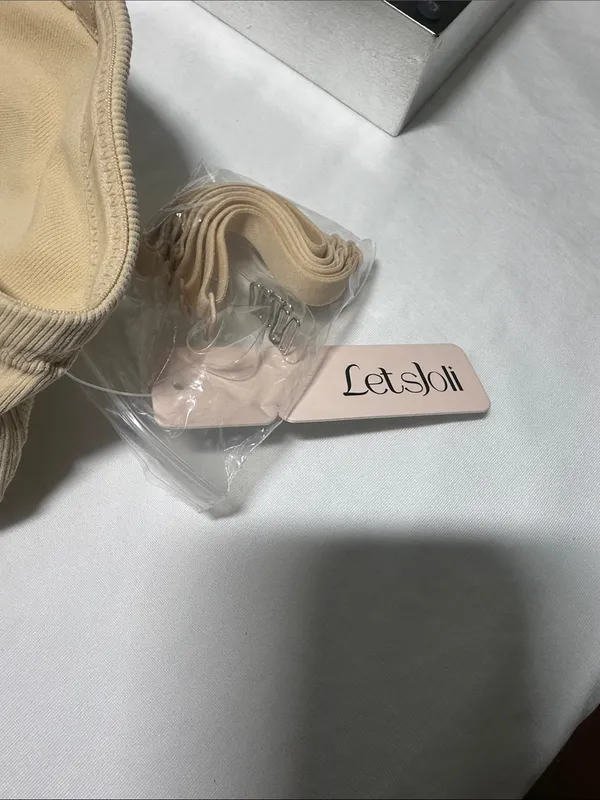 Strapless Bra with 2 sets of straps- Beige Sz L by Letsjoli NWT - Image 3