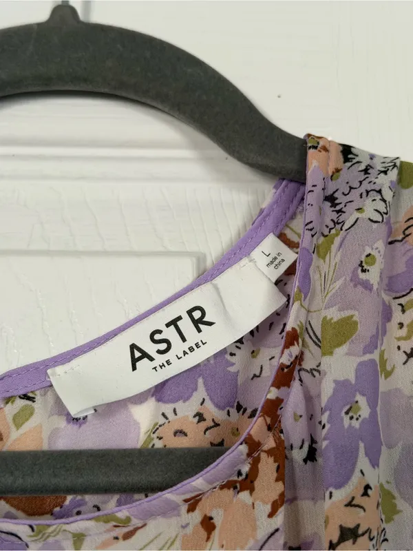 ASTR The Label Purple Lavender Ruffle Floral Maxi Dress Cottacore - Image 6