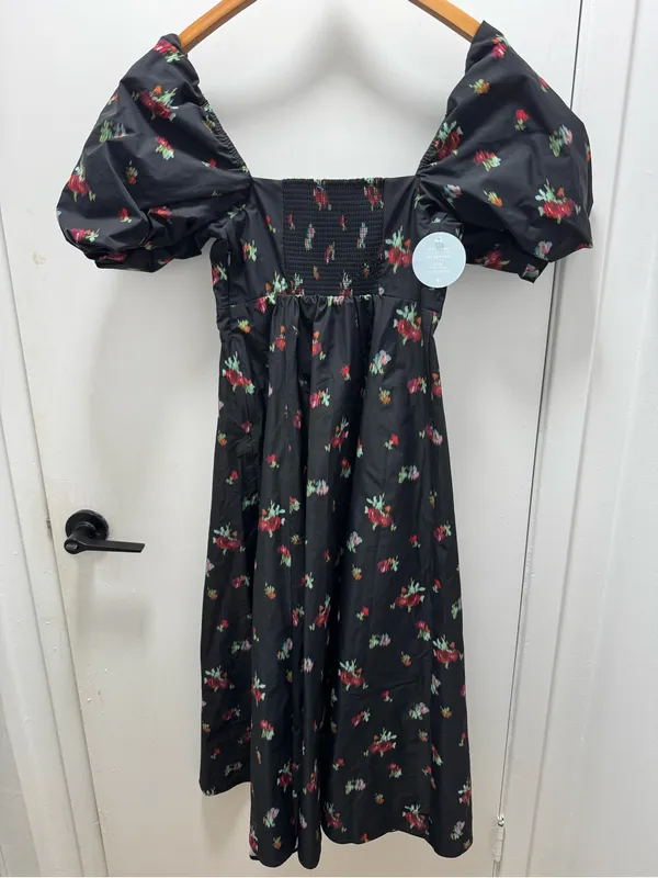 Hill House Matilda Black Ikat Floral Dress Size XS NWT - Image 6