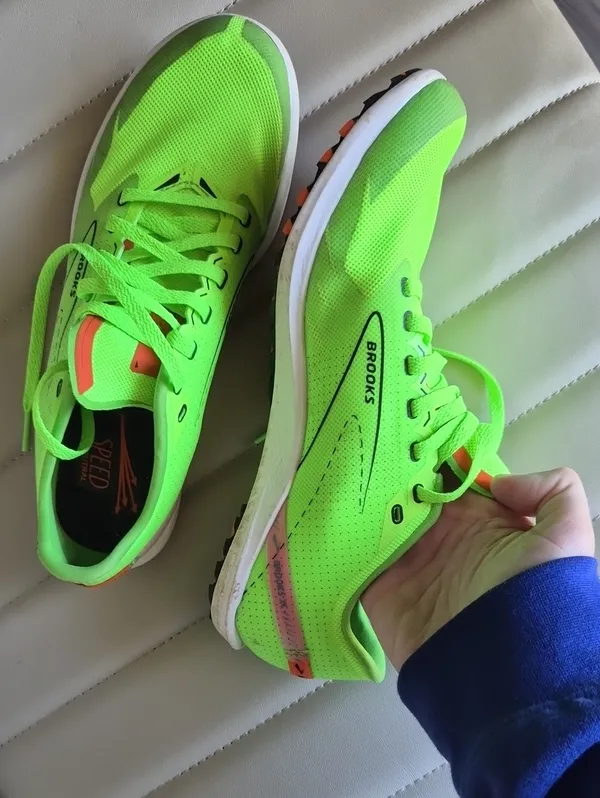 Brooks Draft XC Cross Country Spikes Running Shoes Unisex Men 8 Women 9.5 Green - Image 7