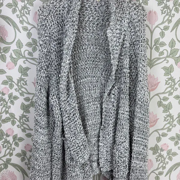 POL Cozy Lightweight Gray Open Knit Cardigan Sweater - Size - Small - Image 6
