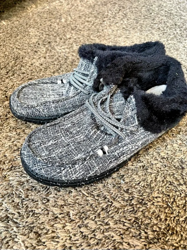 Hey Dude Britt Boho slip-on shoes Gray & Black US 9 - Image 2