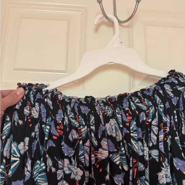 We the Free People Lexington Off Shoulder Stretchy Knit Floral Top Small‎ - Image 6