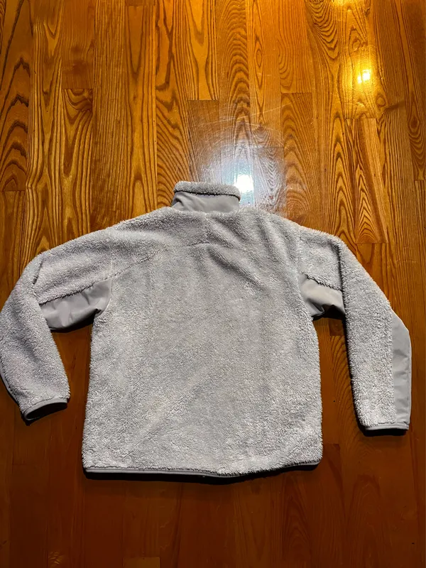 Nike Fleece Sherpa full Zip Jacket Womens Medium White Long Sleeve Dri Fit - Image 3