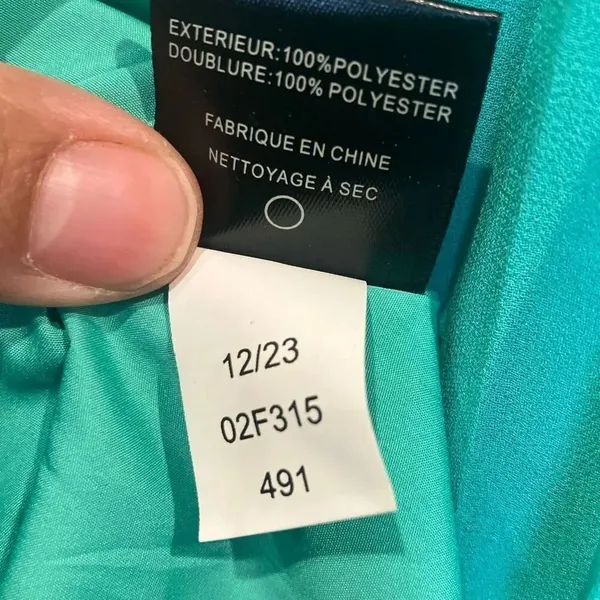 Sam Edelman Turquoise Pleated Long Sleeve Dress Size 4 NEW #779 - Image 11