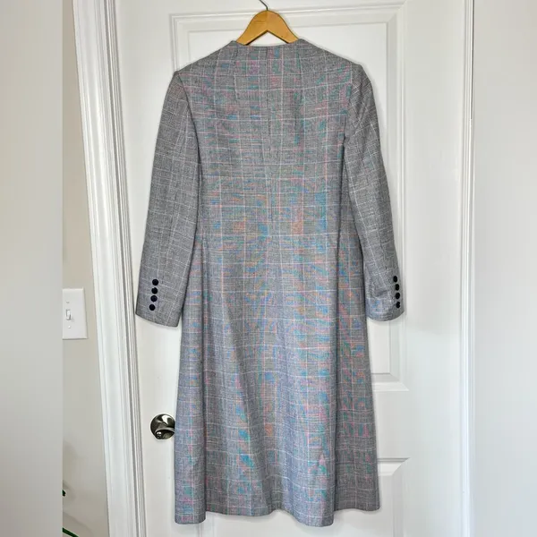 Gray Plaid Long Wool - Image 4