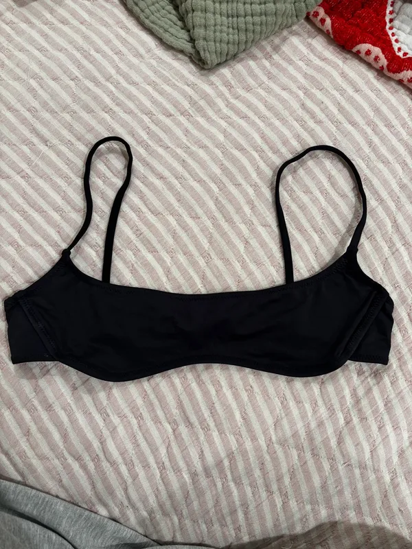 SKIMS Bikini Swim Top Micro Scoop Onyx - Image 2