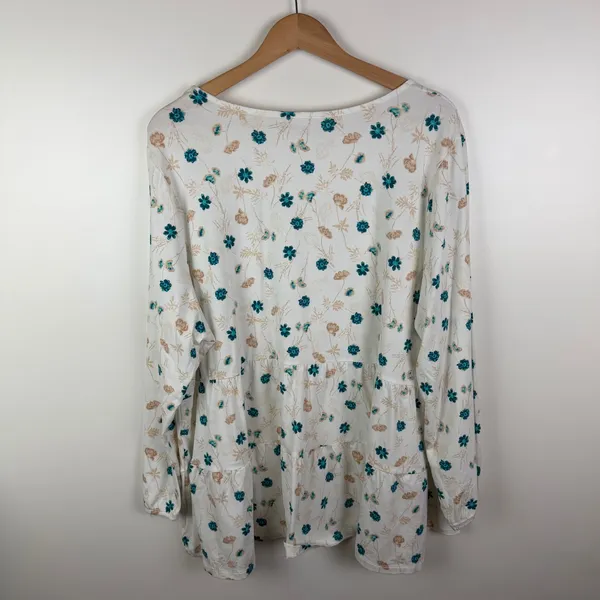 NWT Lands End Floral Tiered Top Size 3X Lightweight Peplum Cottage Boho Comfy‎ - Image 4