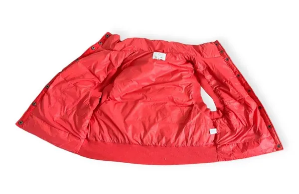 Womens Coral Snap-Up Puffer Vest - Image 4