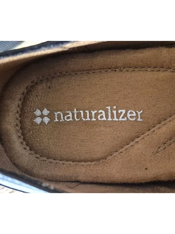 Naturalizer Black Leather Mary Jane Size 7.5M Adjustable Strap Comfort Shoes - Image 10