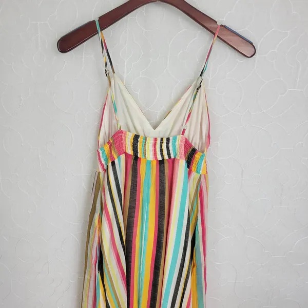 Davi & Dani Womens Dress Size S Multicolor Vertical Striped Spaghetti Strap Maxi - Image 2