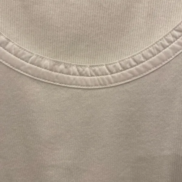 Loft White Bubble Puffed Sleeve Round Neck Tee/Top Size M NWOT - Image 6