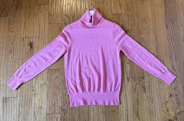J.crew 100% merino wool turtleneck sweater M Pink Size M - Image 6