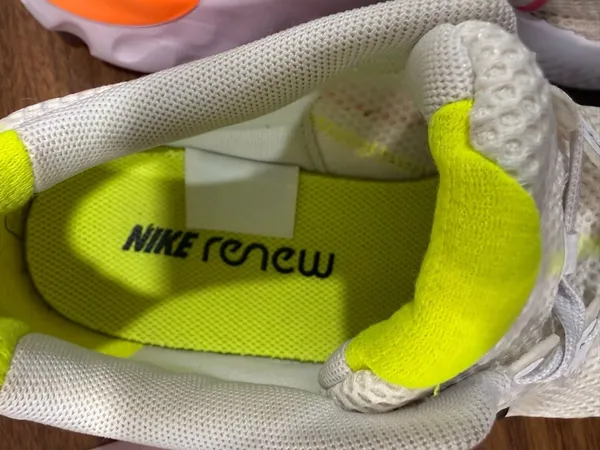 Nike Women’s 11 Renew Run Sneakers, 'Platinum Pink Blast' - Image 5