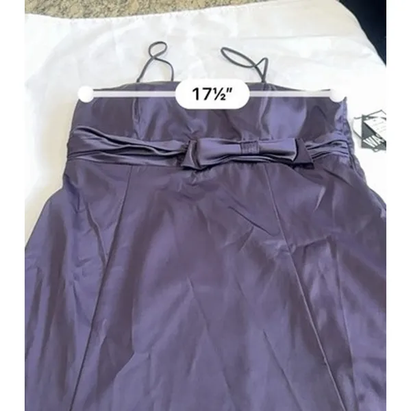 Vintage 80s Madison Leigh Eggplant Purple Sleeveless Dress Size 14 NWT Deadstock - Image 5