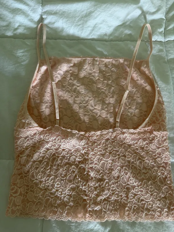 Pink heart lace cami Size M - Image 8