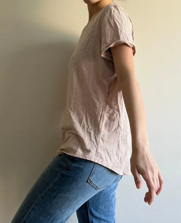 Lululemon Tan Striped  Shirt - Image 5