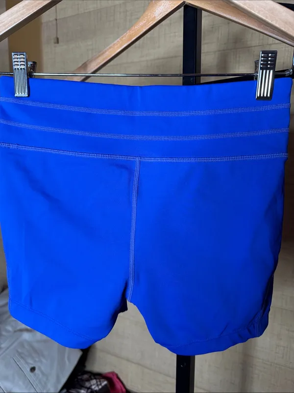 Athleta Cross It Shortie Royal Blue Compression Shorts Size Small - Image 7
