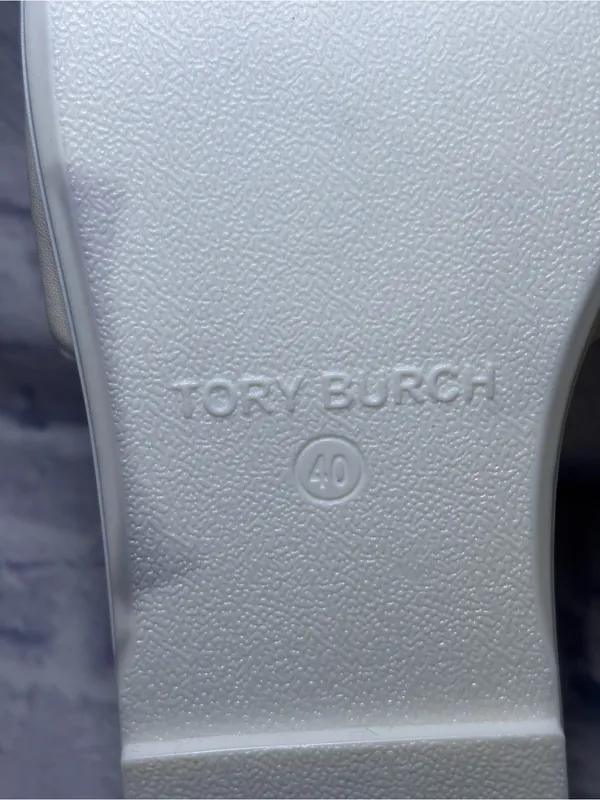 TORY BURCH Double T Sport Leather Slide Sandal Perfect White Size 9.5 (40) - Image 10
