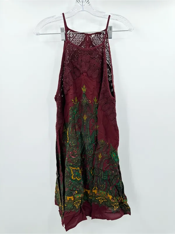 Free People Shea Mini Halter Paisley Print Mini Dress Size Large - Image 2