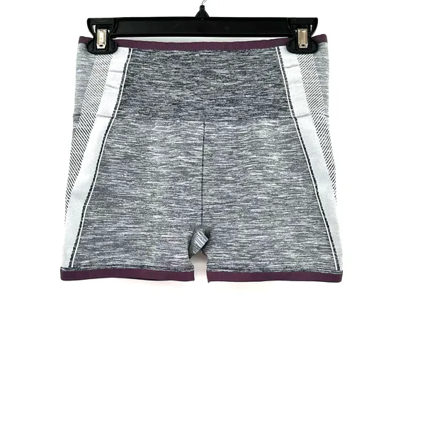 Athleta Impact Short 3.5" size medium gray‎ purple athletic workout shorts - Image 2