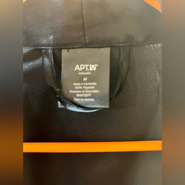Apt 9 Black Satin Robe - Image 2