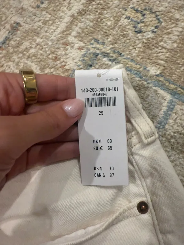 white jean skirt Size 29 - Image 2