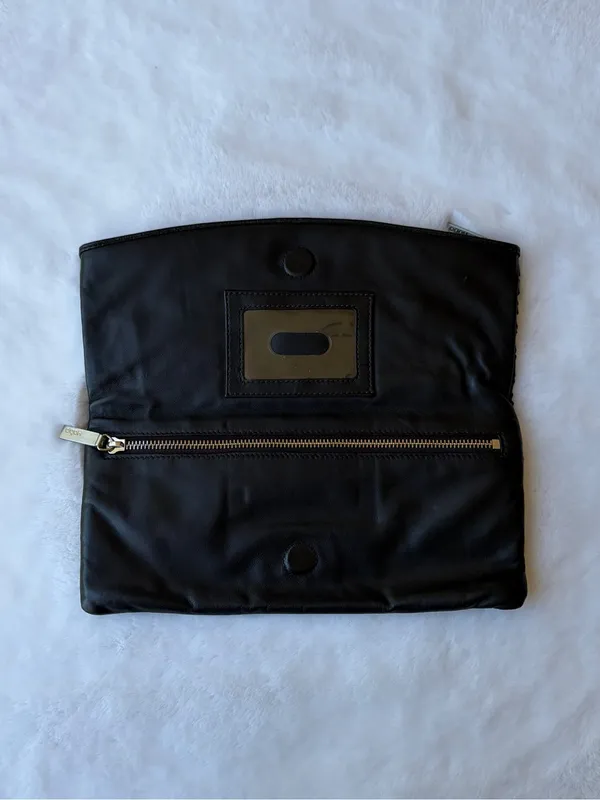 HOBO Black Woven Leather Fold - Image 2