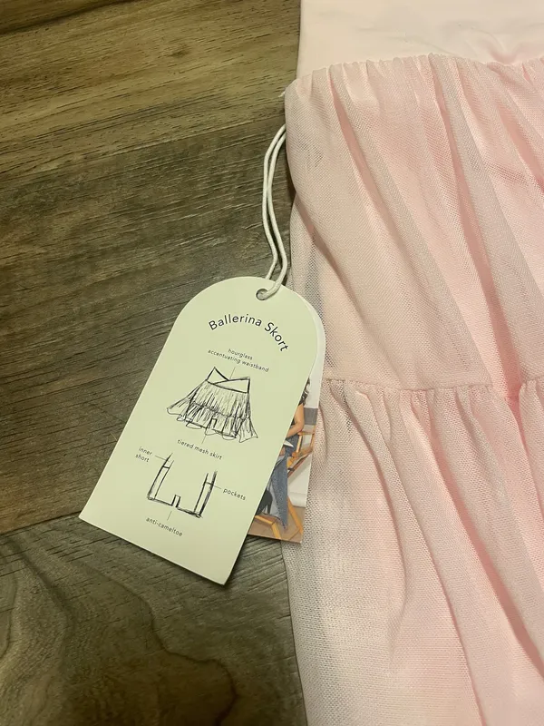 NWT! Popflex Target X Blogilates Women's Ballerina Skort Skirt Pink Size Medium - Image 6