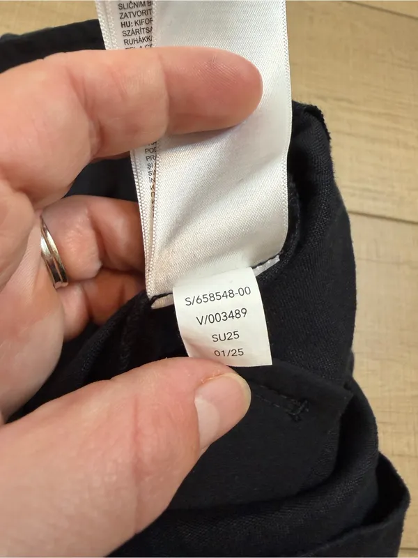 Athleta Retreat Linen Mid Rise 4” Shorts Black Size Large L Pull On Drawstring - Image 5