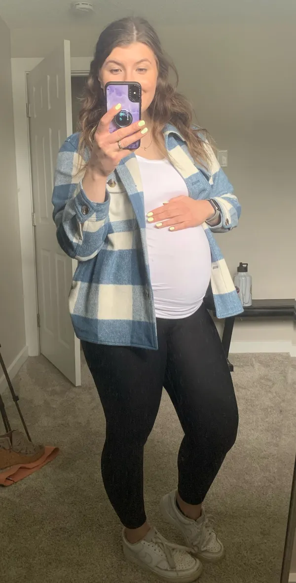 Old Navy Soft Plaid Brushed Shacket - Image 6