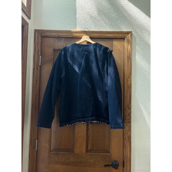 MAEVE Oversized Denim Jacket in Denim Medium Blue Size XL - Image 8